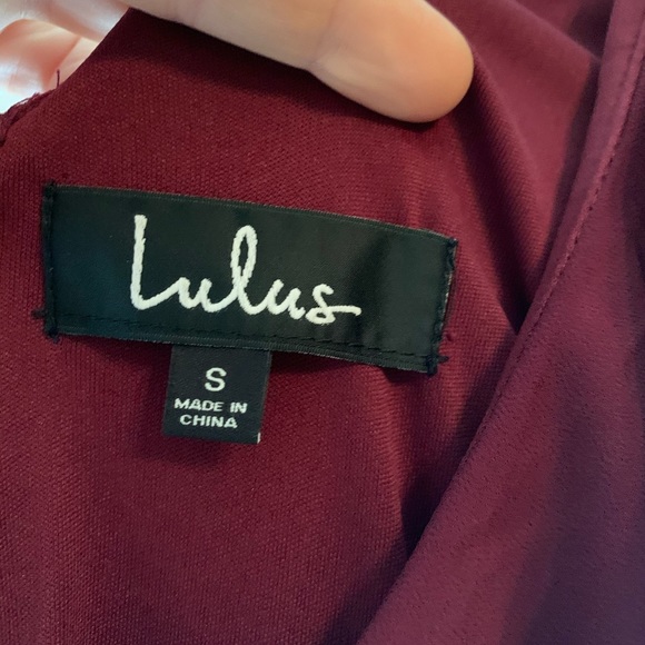 Lulu size small maroon dress - Picture 5 of 7